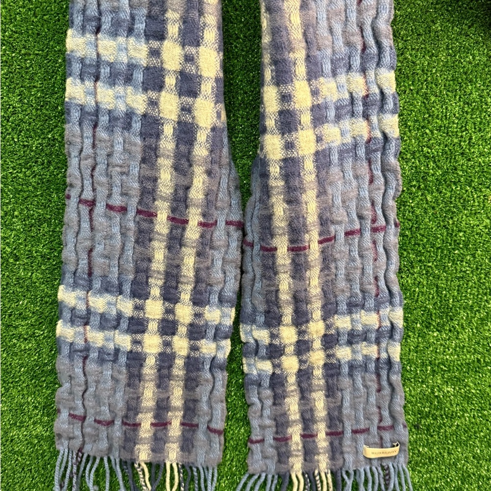 Burberry Blue Checkered Scarf - Picture 3 of 3